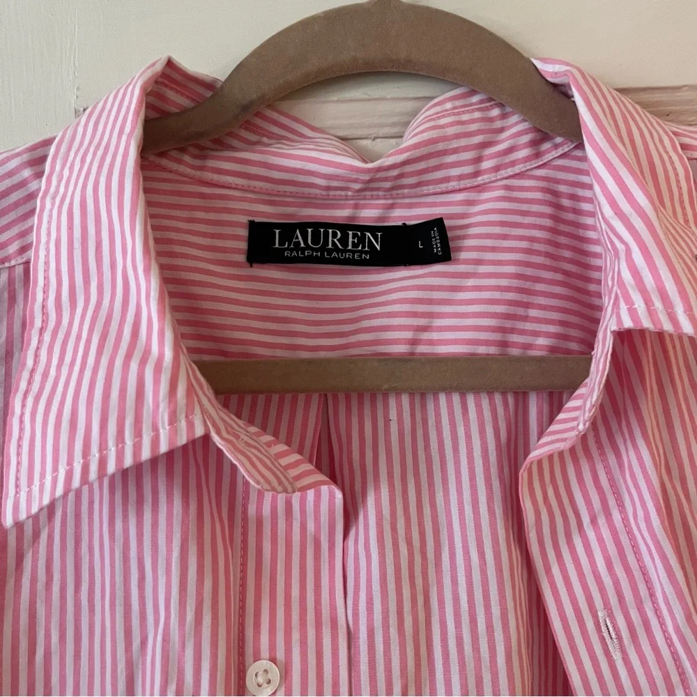 Ralph Lauren pink Pajama shirt - Picture 3 of 4